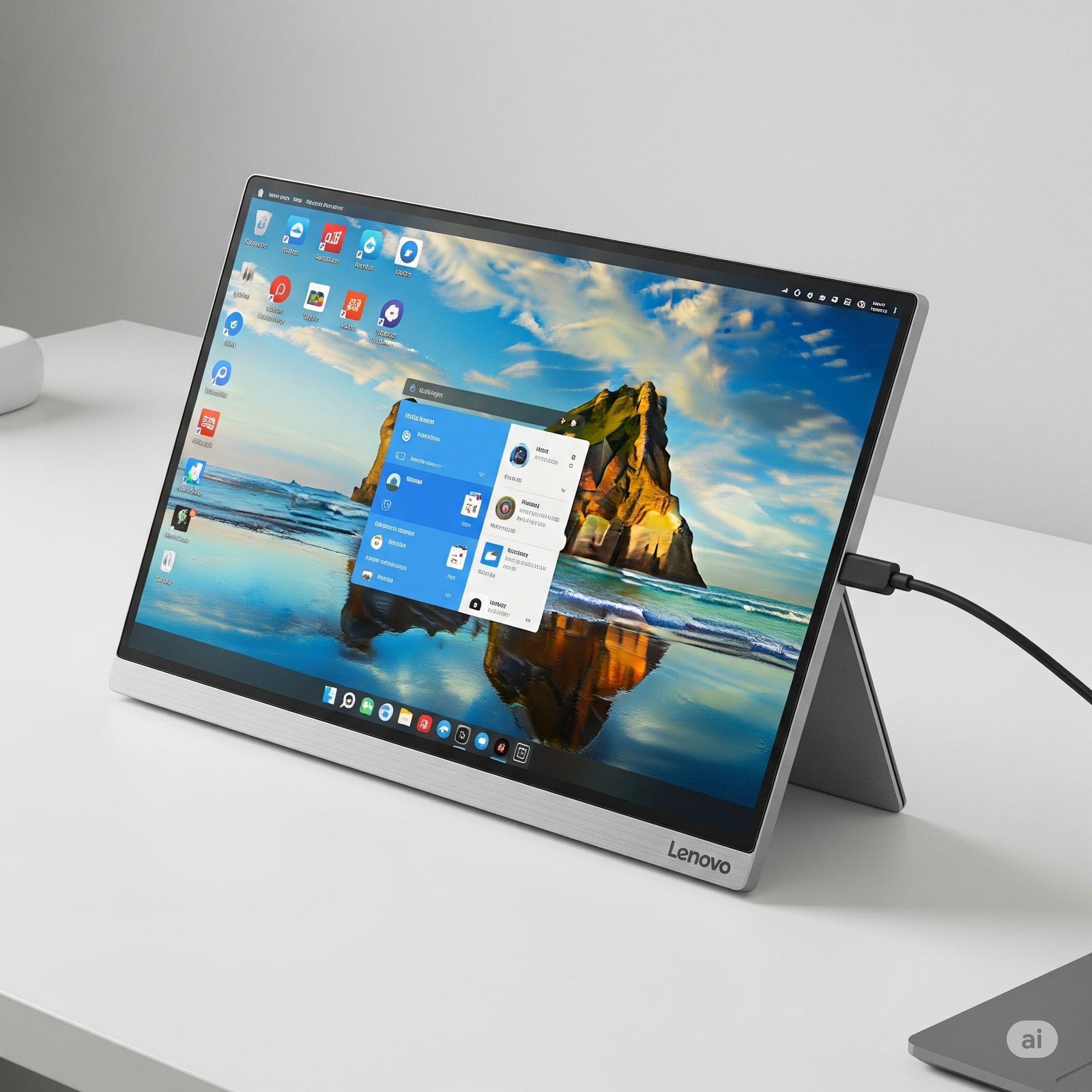 Lenovo L15 Mobile Monitor: 15.6″ FHD IPS Portable USB-C Display