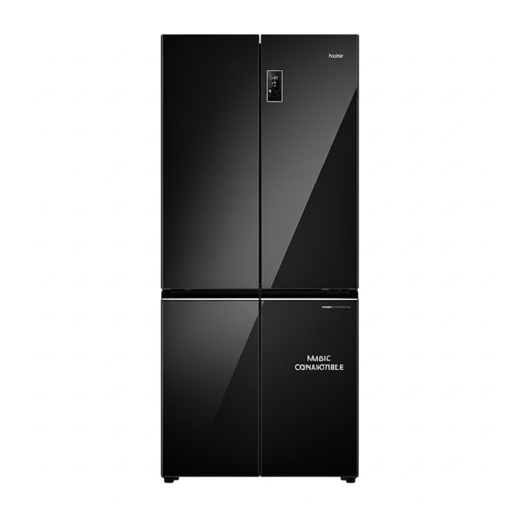 Haier 630L Black Glass 4-Door Convertible Refrigerator (HRB-700KGU1) Review: The Pinnacle of Space, Style, and Smartness