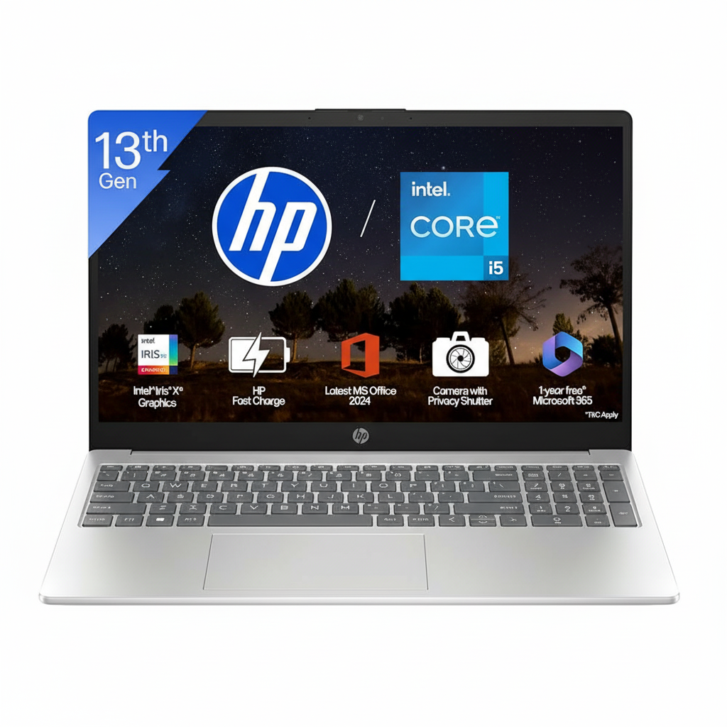The Ultimate Everyday Laptop: HP 15 with 13th Gen i5, FHD Display & Office 2024 Included