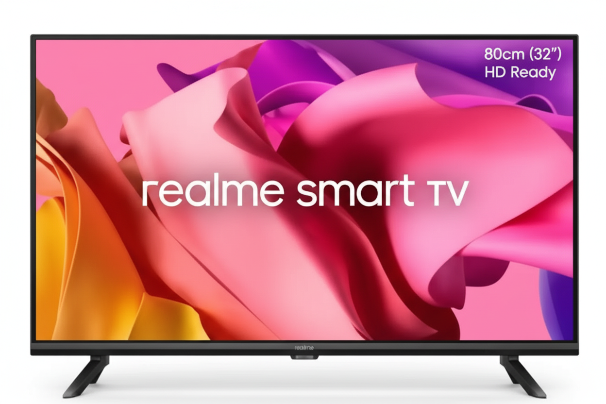 realme 32" Smart TV at ₹4,299: 400 Nits Brightness, 24W Quad Speakers & Android TV