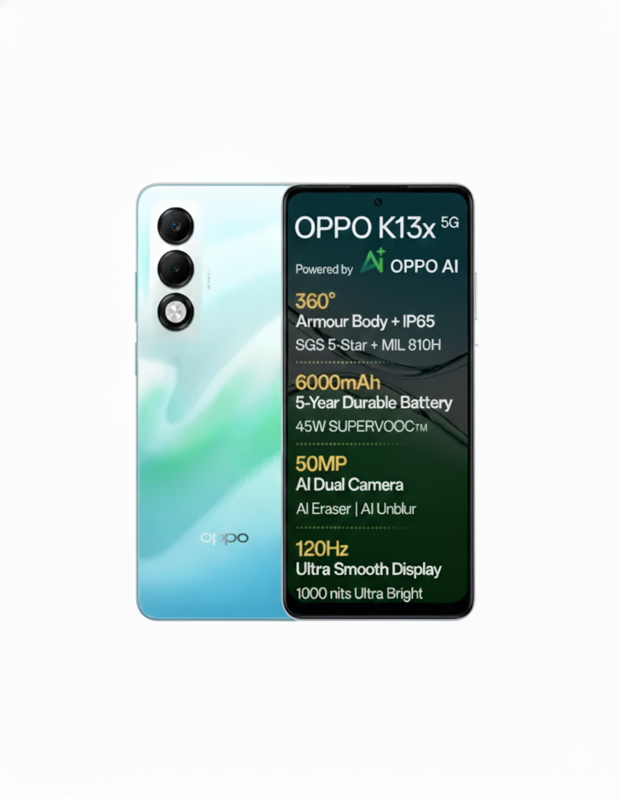OPPO K13x 5G Review (2025): Dimensity 6300, 6000 mAh Battery & ₹12,999 Price