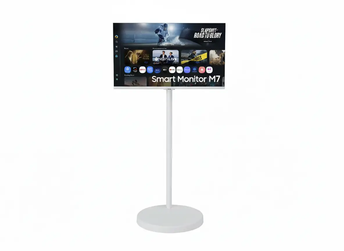 Samsung Movingstyle M7 32-Inch 4K Smart Monitor with Rolling Stand