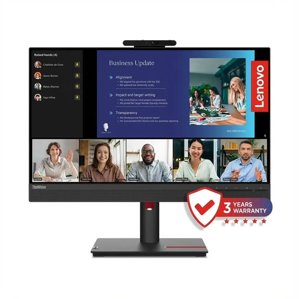 Lenovo ThinkVision T24v-30 24" FHD Video Conferencing Monitor