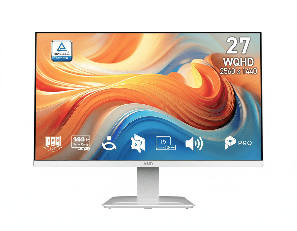 MSI PRO MP273QW E14 27″ WQHD 144Hz IPS Monitor | EyesErgo, HDR Ready, Hybrid Work