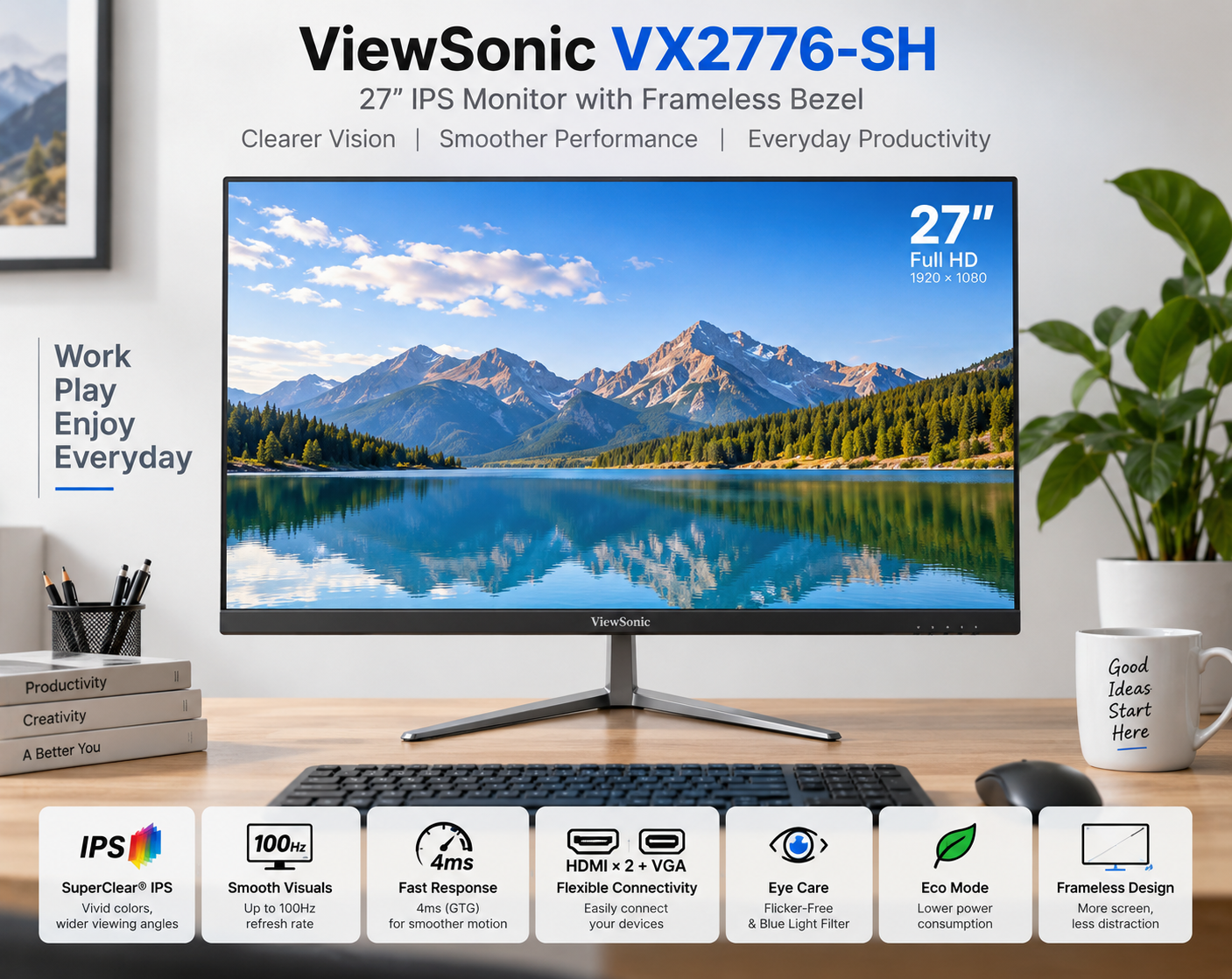 ViewSonic ColorPro VP2766-2K 27 inch Creative Monitor